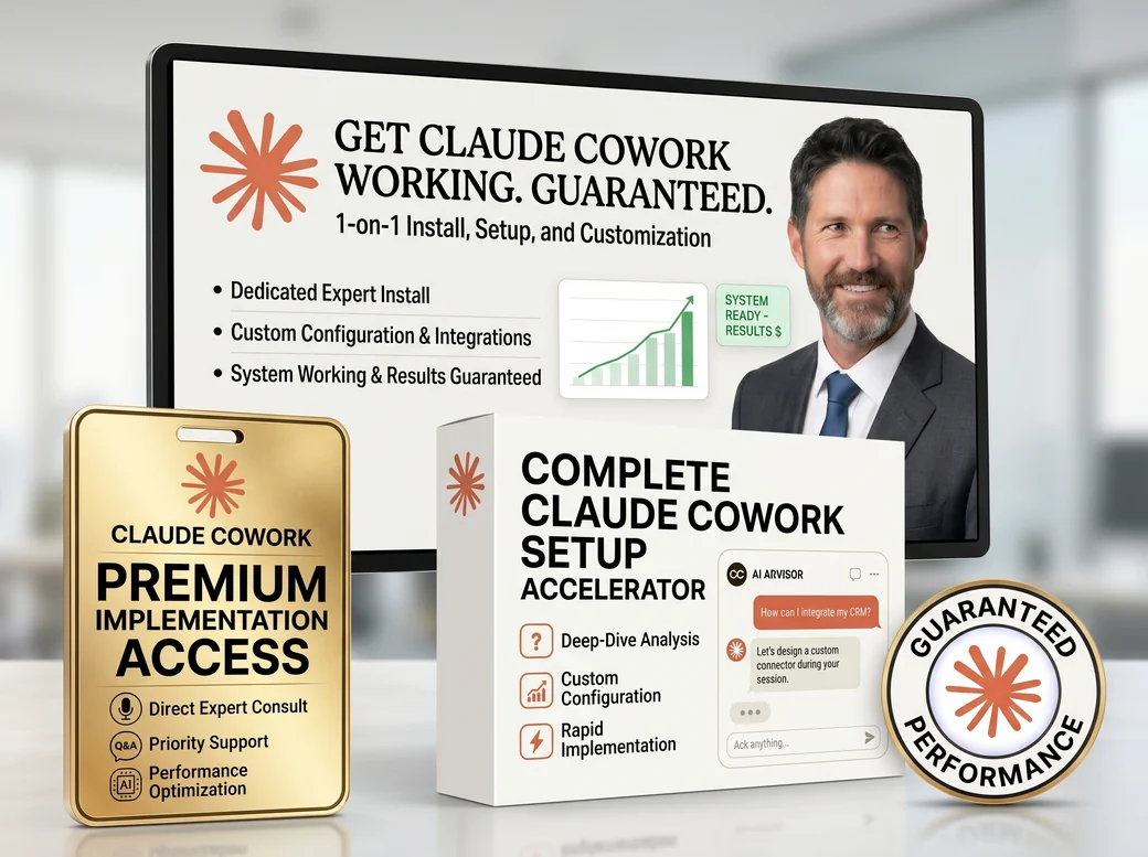 Claude Cowork Fast Track bundle — premium implementation access, complete setup accelerator, guaranteed performance